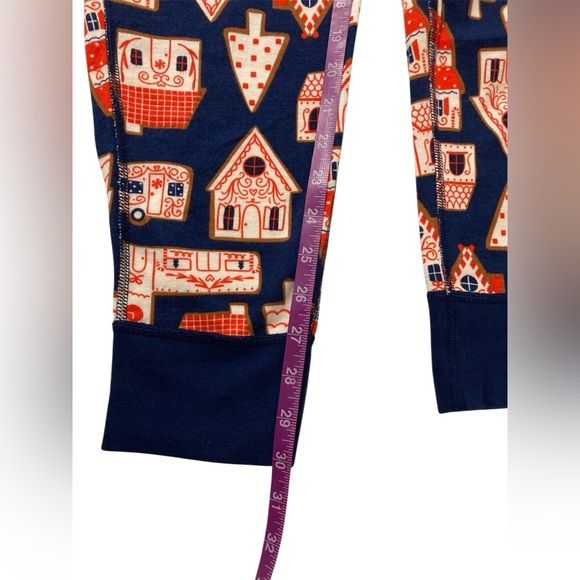 Hanna Andersson Women’s XL Christmas Holiday Cotton Pajama Set Houses Trees - Picture 11 of 12